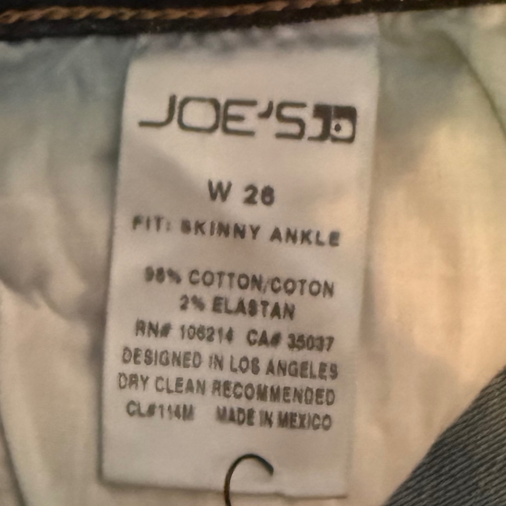 Like New Joe’s Jeans Dark Wash Beaven Skinny Ankle Jean sz 26 - Picture 7 of 7